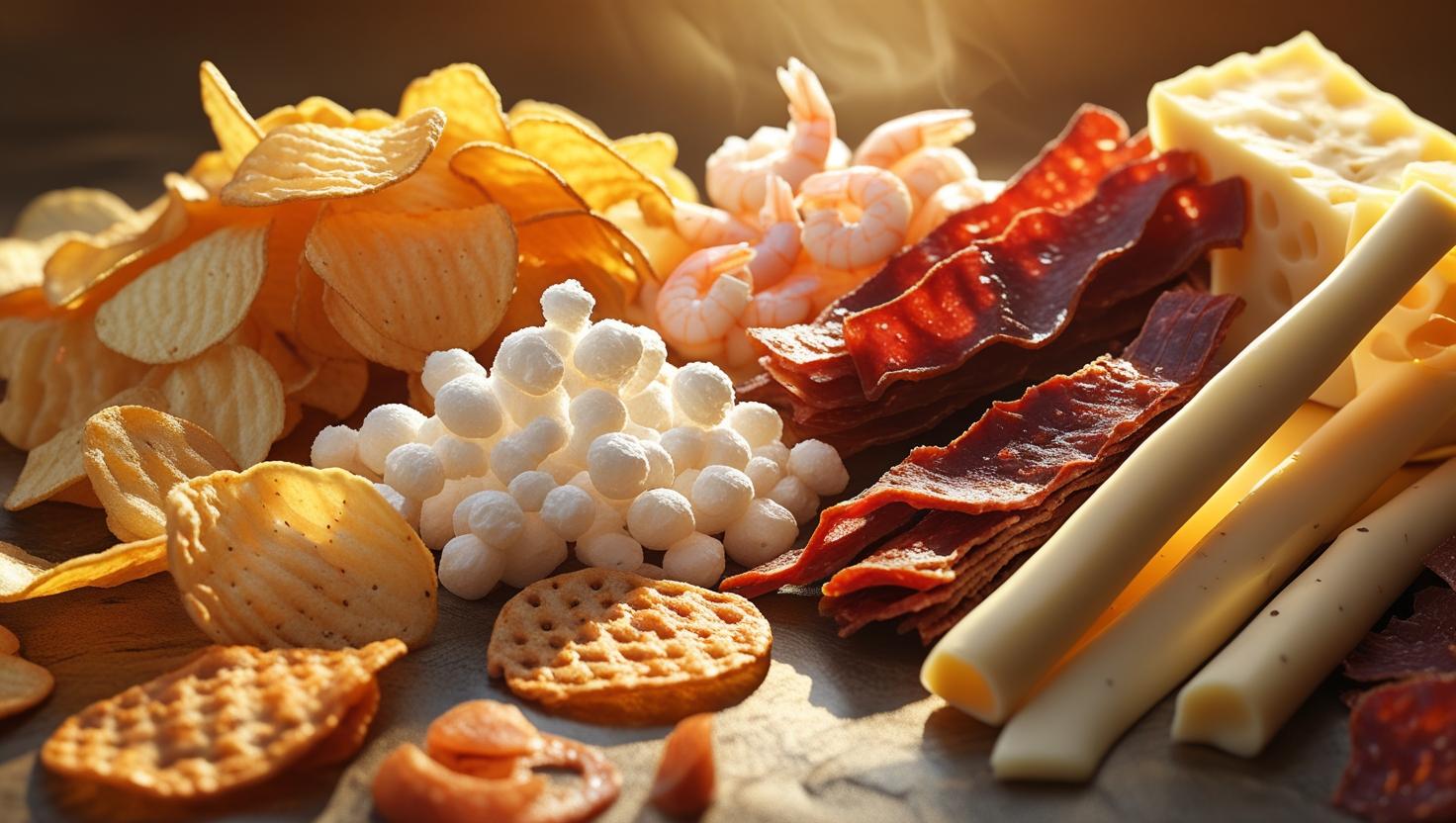 Processed snacks calorie density